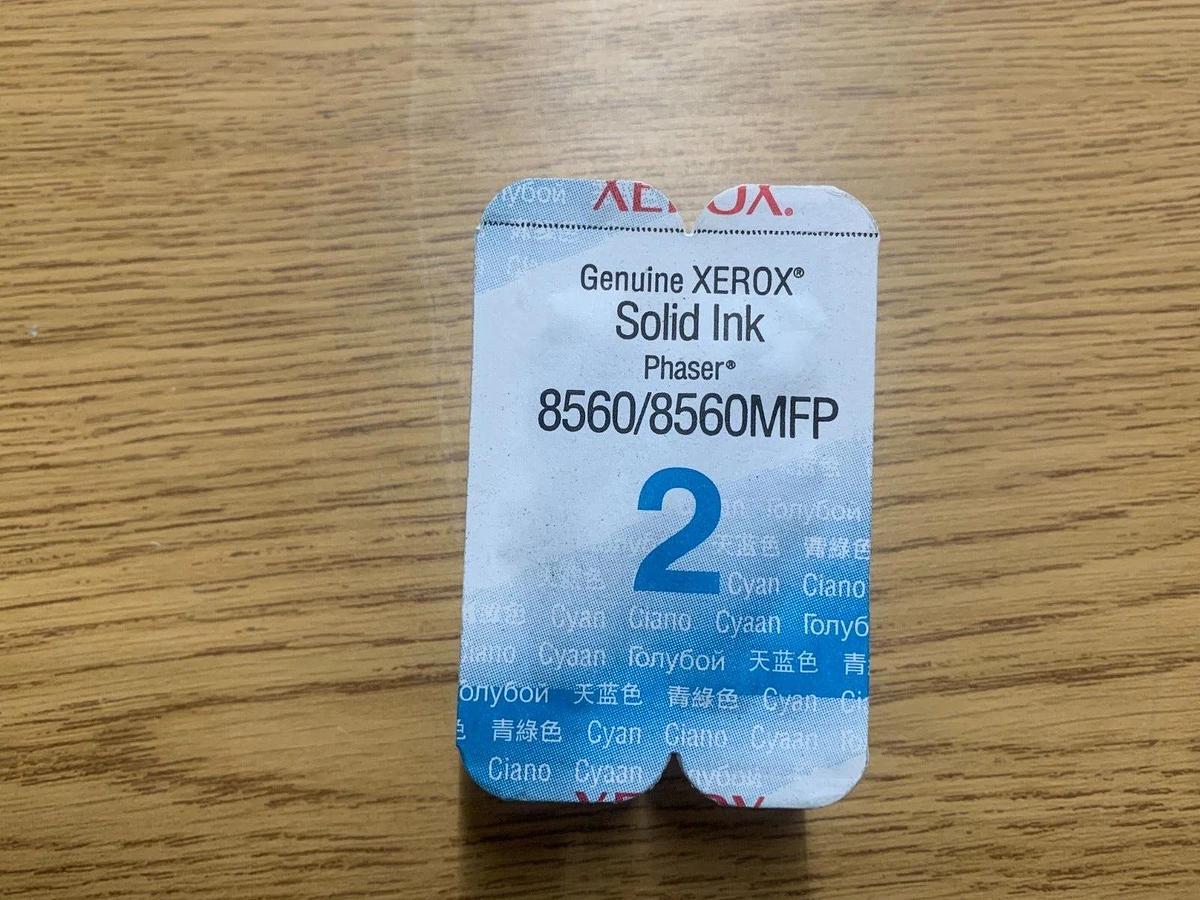 Used Genuine Xerox 8560/8560MFP Cyan Solid Ink Toner Cartridge Phaser 108R00723