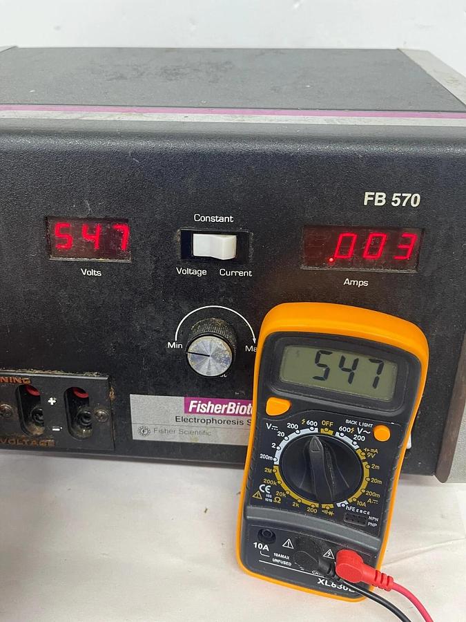 Used Fisher Biotech FB 570 (FB570) Electrophoresis Power Supply - TESTED