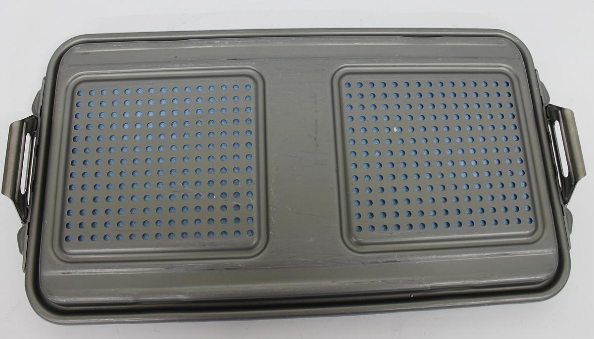 Used V Mueller Genesis Sterilization Box 12"x21"x6" / Filter Holders, Basket