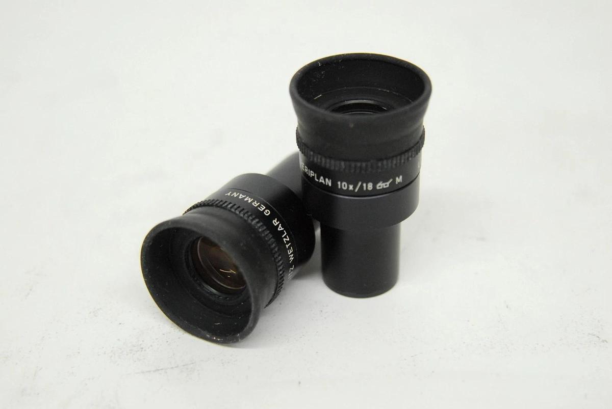 Used Leitz 519750 PERIPLAN 10X/18 M Eyepiece Set