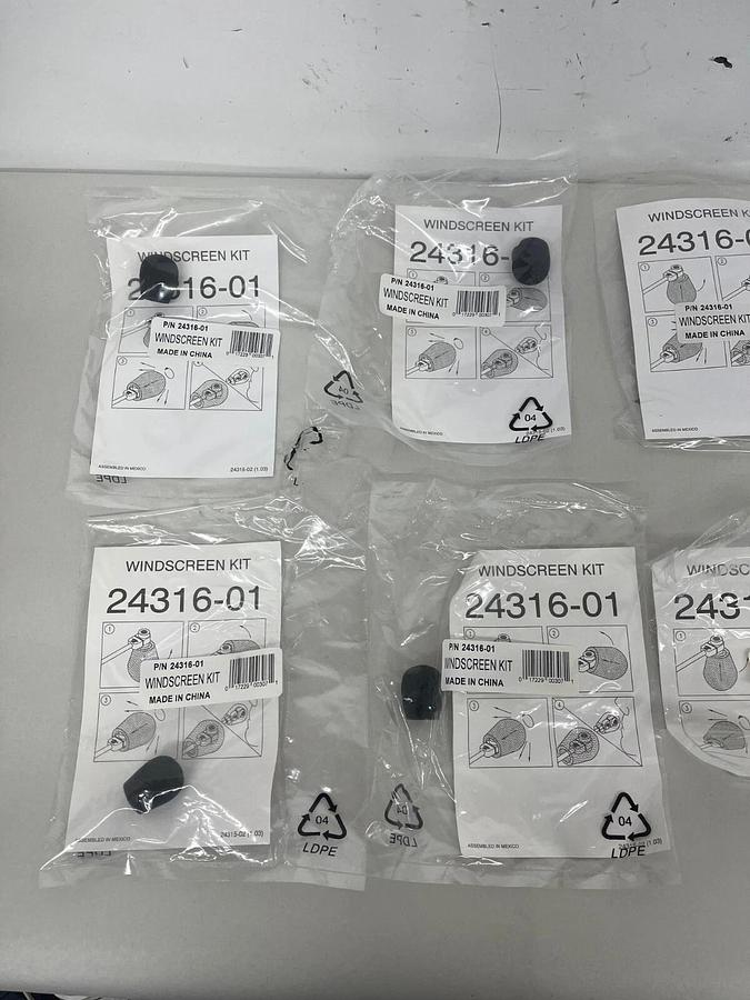 Used Plantronics 24316-01 Replacement Foam Windscreens - Open Packaging - Lot of 8