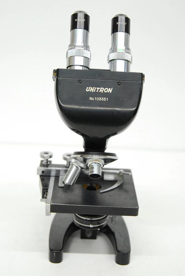 Used Vintage Unitron BMLK Microscope W/ W10XP Eyepieces, 4x/40x Objectives, Condenser