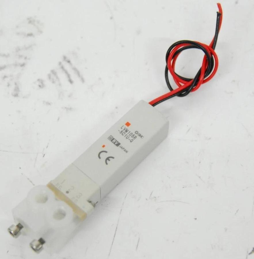 Used SMC LVM105R-5C1U-6-Q 3-Port Direct-Acting Base-Mounted Chemical Solenoid Valve