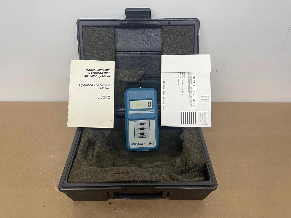 Used TSI VelociCheck 8320 Air Velocity Meter W/ Case and Service Manual