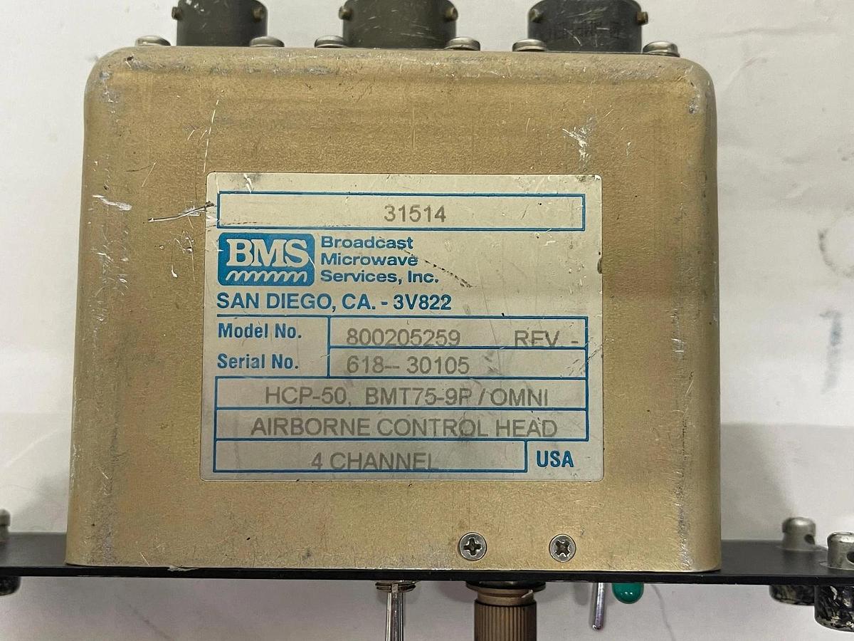 Used BMS HCP-50, BMT75-9P / OMNI Airborne Control Head (800205259)