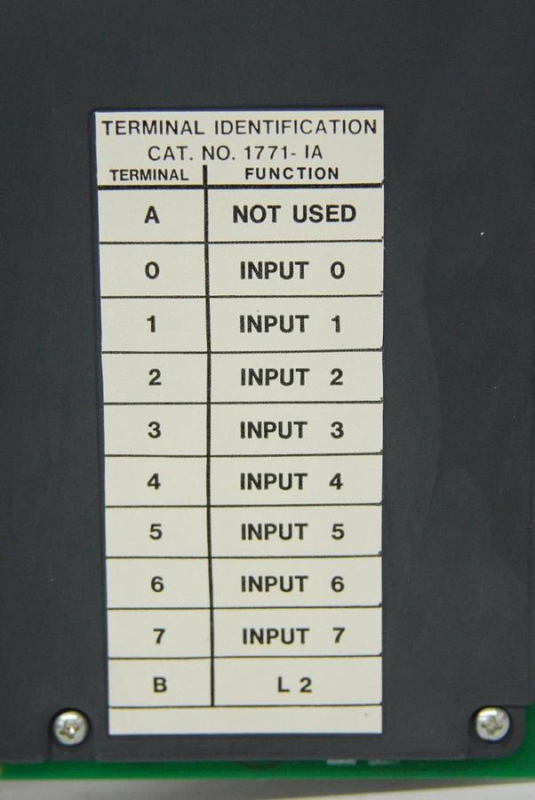 Used Allen-Bradley 1771-IA (120V) AC Input Module W/ Wire Arm 1771-WA
