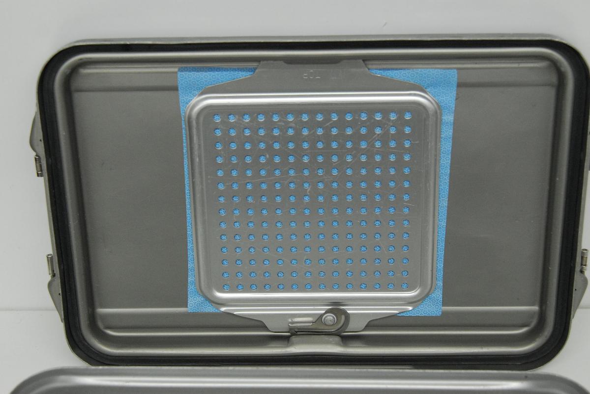 Used V Mueller Genesis Sterilization Box 17"x12"x4" w/ Filter Holders + Basket