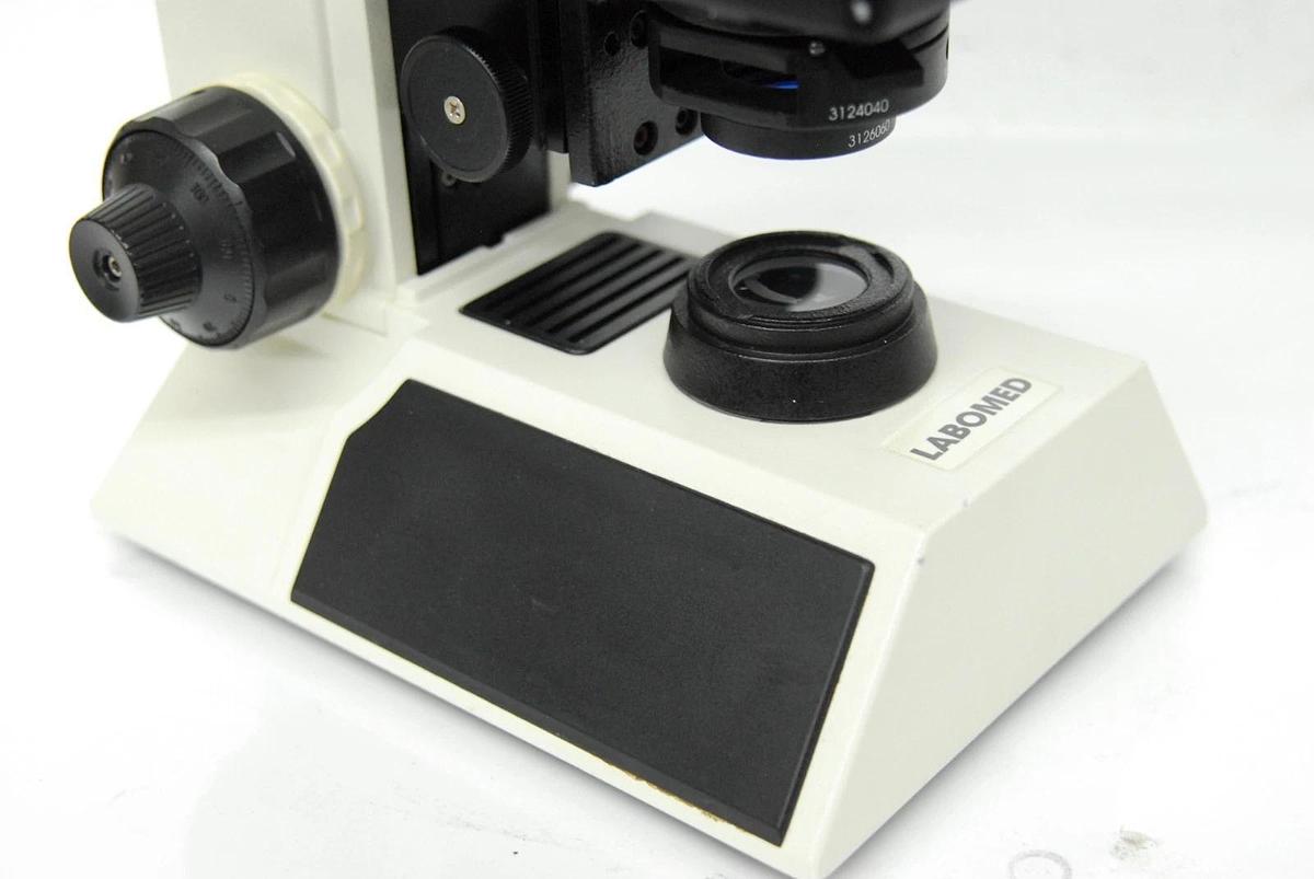 Used Labomed CX L Binocular Microscope W/ 4/10/40/100x Semi Plan Achro Objectives