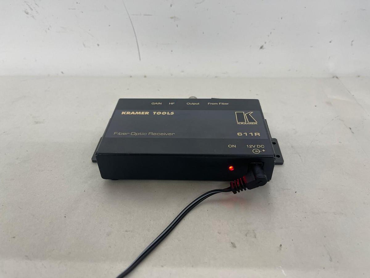 Used Kramer Tools 611R Fiber Optic Receiver W/ Power Adapter - TESTED