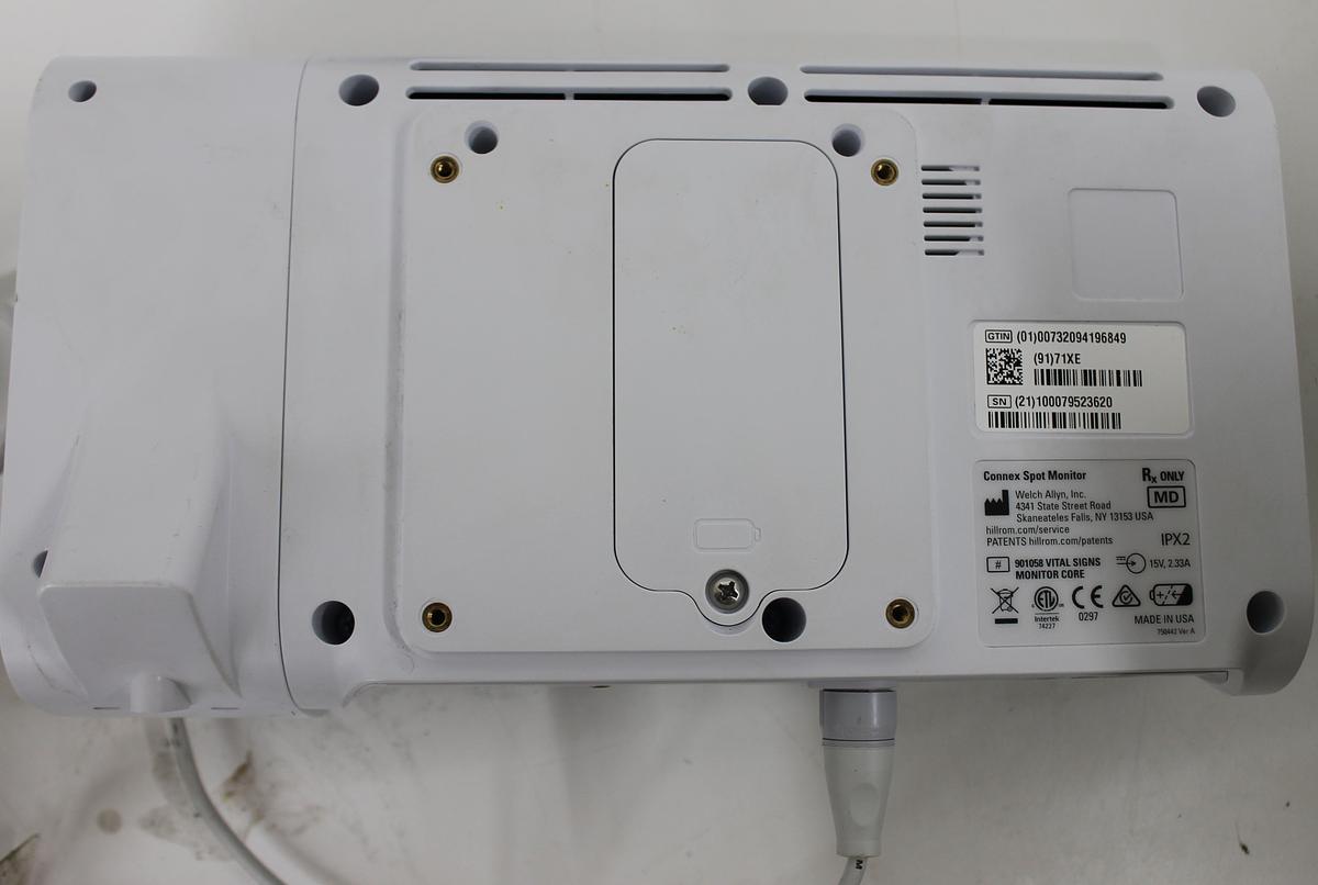 Used Welch Allyn Connex Spot Monitor #901058 w/ Temp Unit and Power Supply
