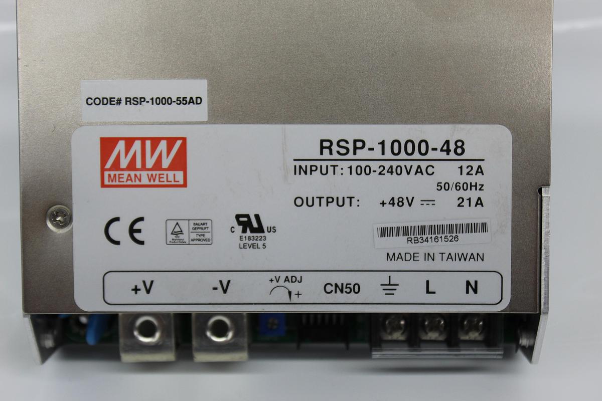 Used Mean Well RSP-1000-48 48V 21A 1000W Switching Power Supply