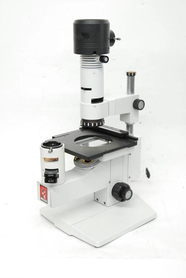 Used Lomo Inverted Microscope Body W/ Ph10 Ph20 Sliders, Filters
