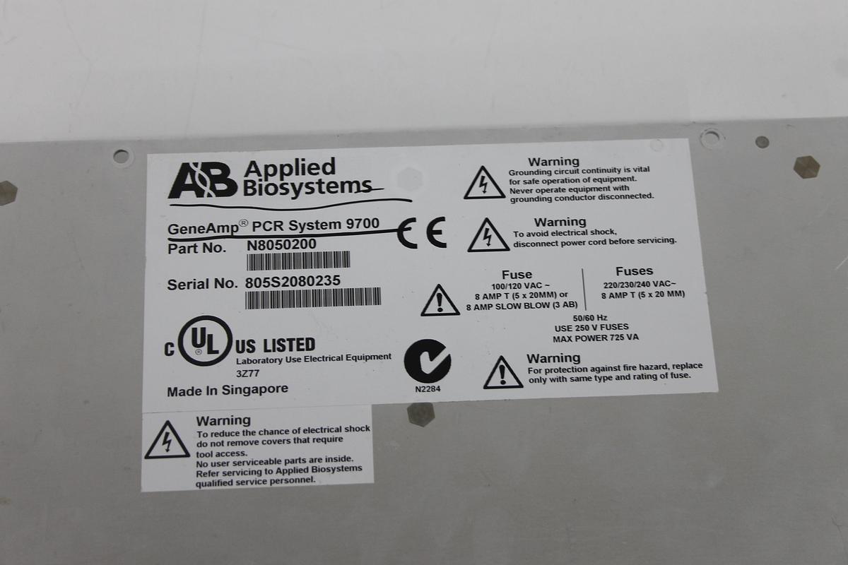 Used Applied Biosystems N805-9004 (GeneAmp PCR System 9700)