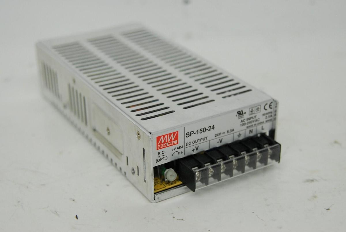 Used Mean Well SP-150-24 24V 6.3A 100-240VAC Power Supply