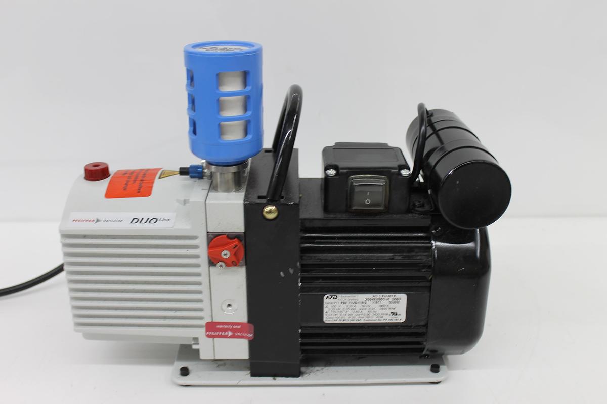 Used Pfeiffer DUO 3 PK D41 062 H Vacuum Pump w/ Agilent G1099-80039 Filter