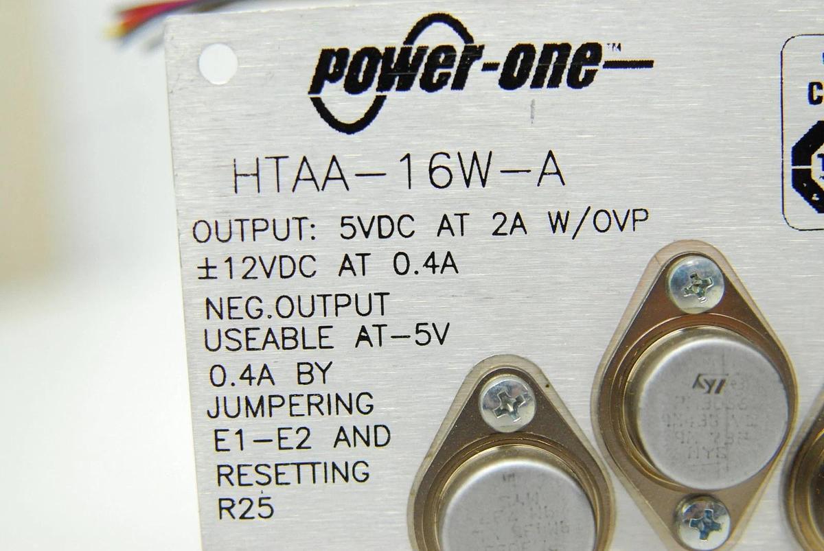 Used Power-One HTAA-16W-A Triple-Output Linear DC Power Supply (+5V, +/-12V)