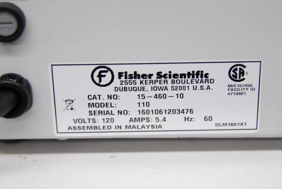 Used Fisher Scientific 15-460-10 ISOTEMP 110 Water Bath - TESTED