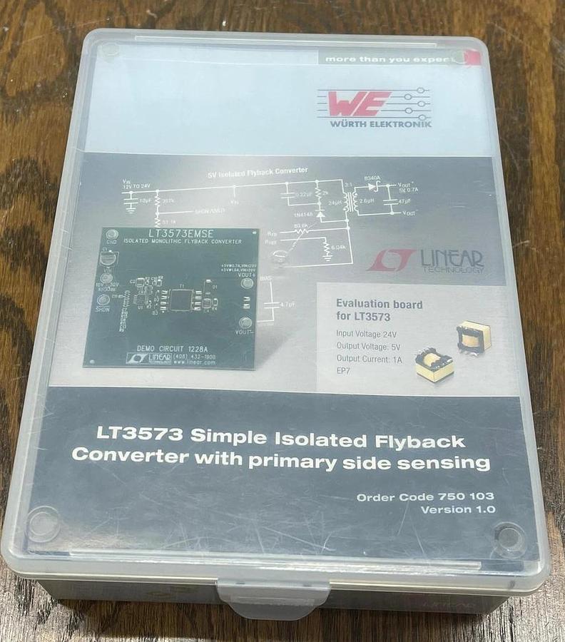 Used Würth Elektronik 750103 Evaluation Kit LT3573 Isolated Flyback Converter Board