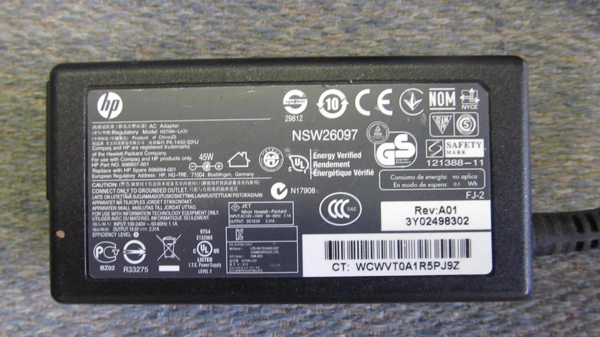 Used HP  Power Adapter HSTNN-LA35 45W 19.5V 2.31A AC LOT OF 3