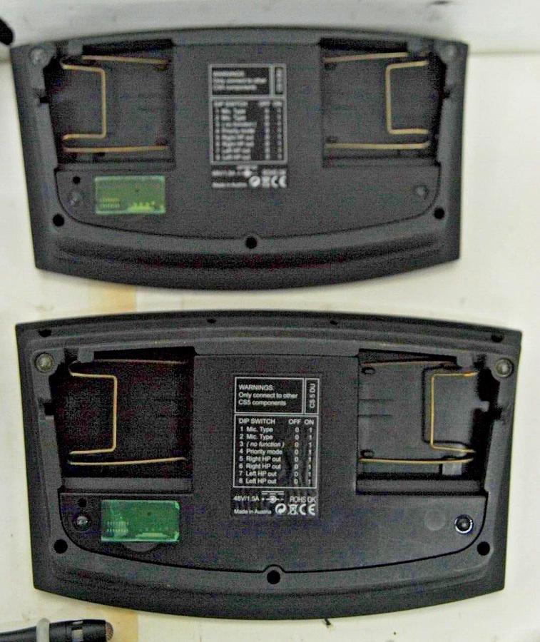 Used AKG CS5 DU Conference Delegate Base Unit W/ Microphone, 1x AC Adapter - Lot of 6