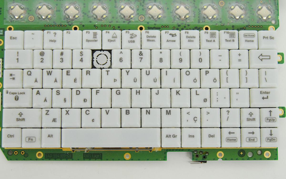 Used GE KTZ280064 Console Alphanumeric Keyboard PCB - Voluson E8