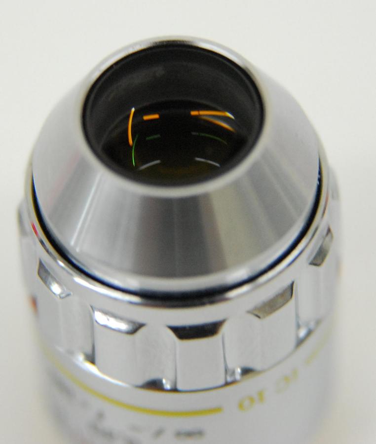 Used Olympus MSPlan 10x Microscope Objective 0.30 ∞/- f=180 (1-LM530)