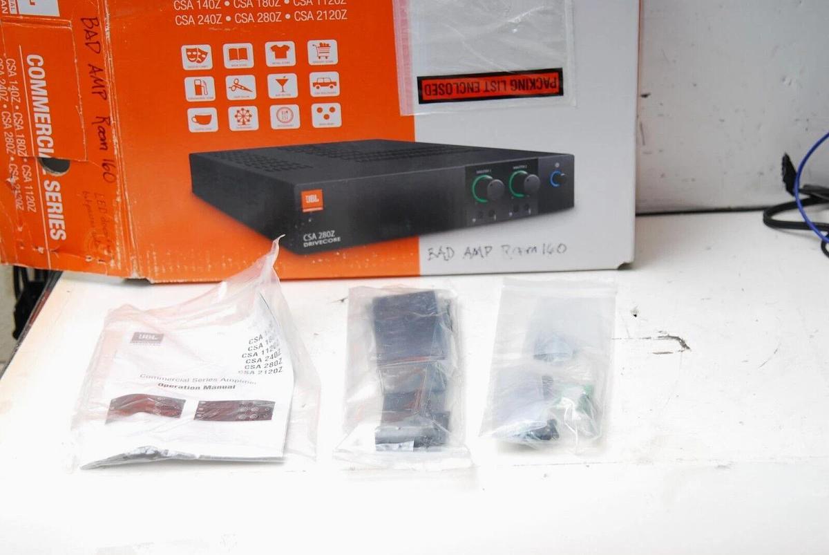 Used JBL CSA 140Z 40W 70/100V Power Amplifier - Used In Box