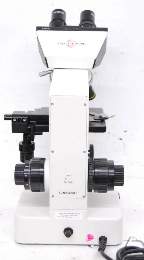 Used Accu-Scope Compound Microscope W/ SP-ACHRO 4x/10x/40x Objectives