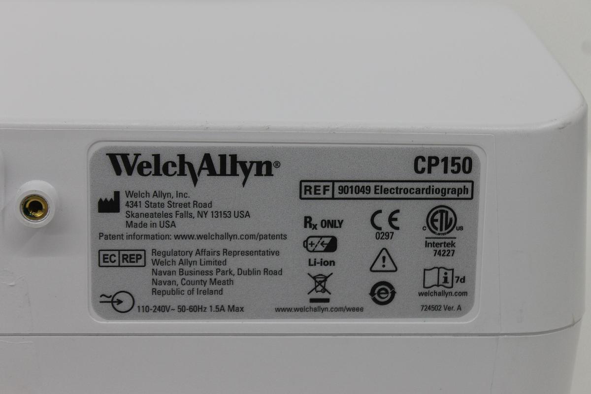 Used Welch Allyn REF 901049 Electrocardiograph EKG w/ Manual, Accessories, Leads