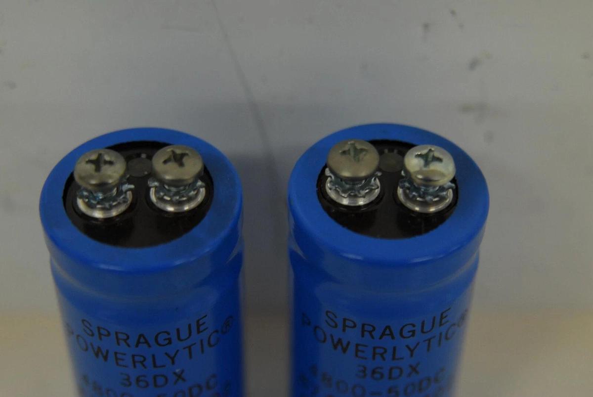 Used Capacitors Sprague Powerlytic 36DX 4800-50DC  Lot of 2 -