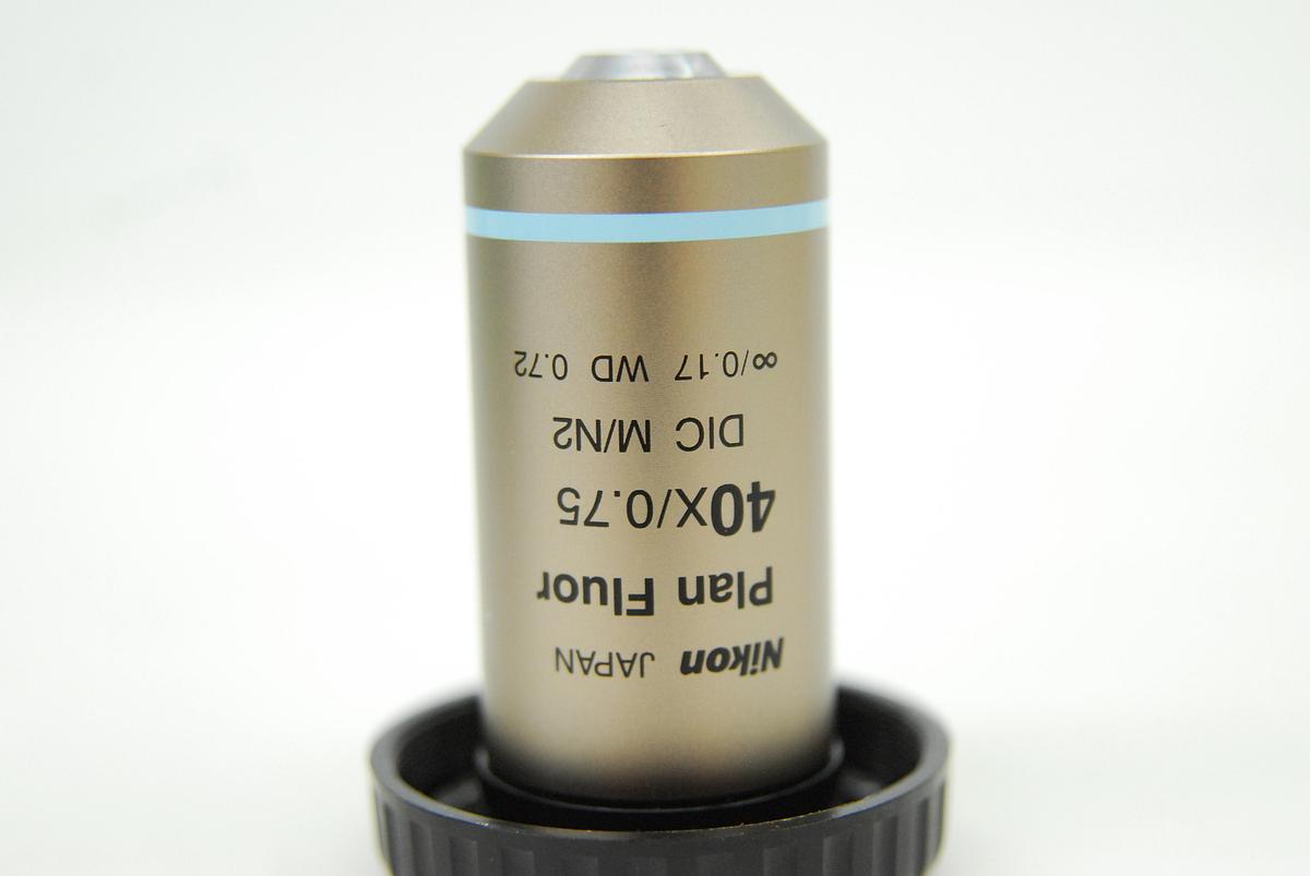Used Nikon Plan Fluor 40X/0.75 DIC M/N2 ∞/0.17 WD 0.72 Microscope Objective