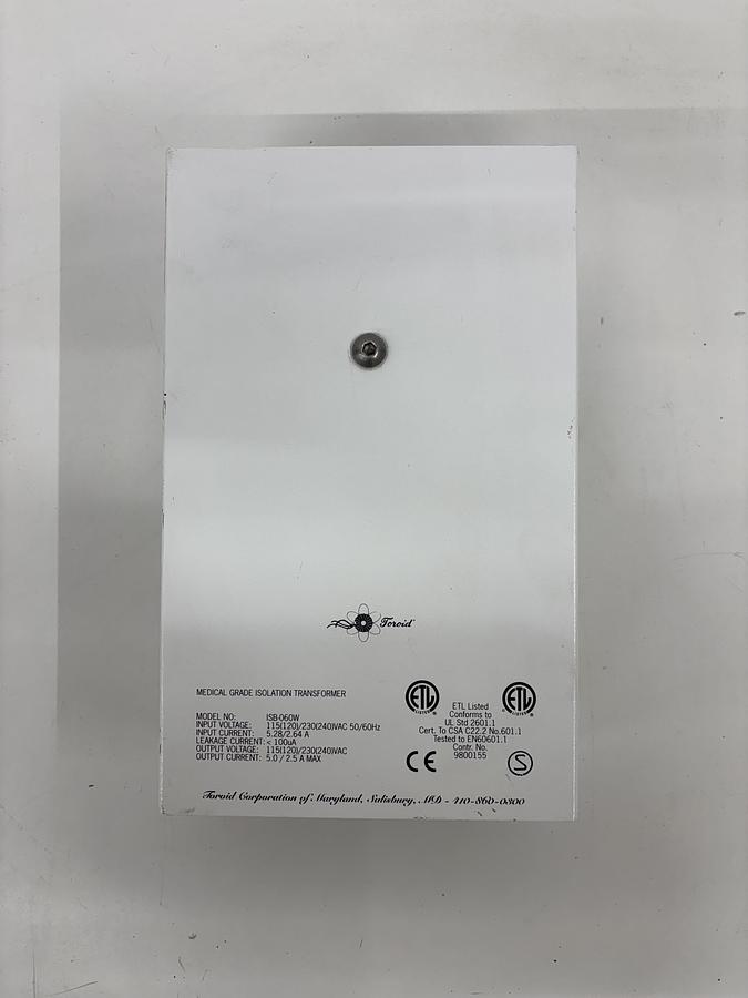 Used Toroid ISB-060W 6-Outlet Medical Grade Isolation Transformer 120/240VAC Output