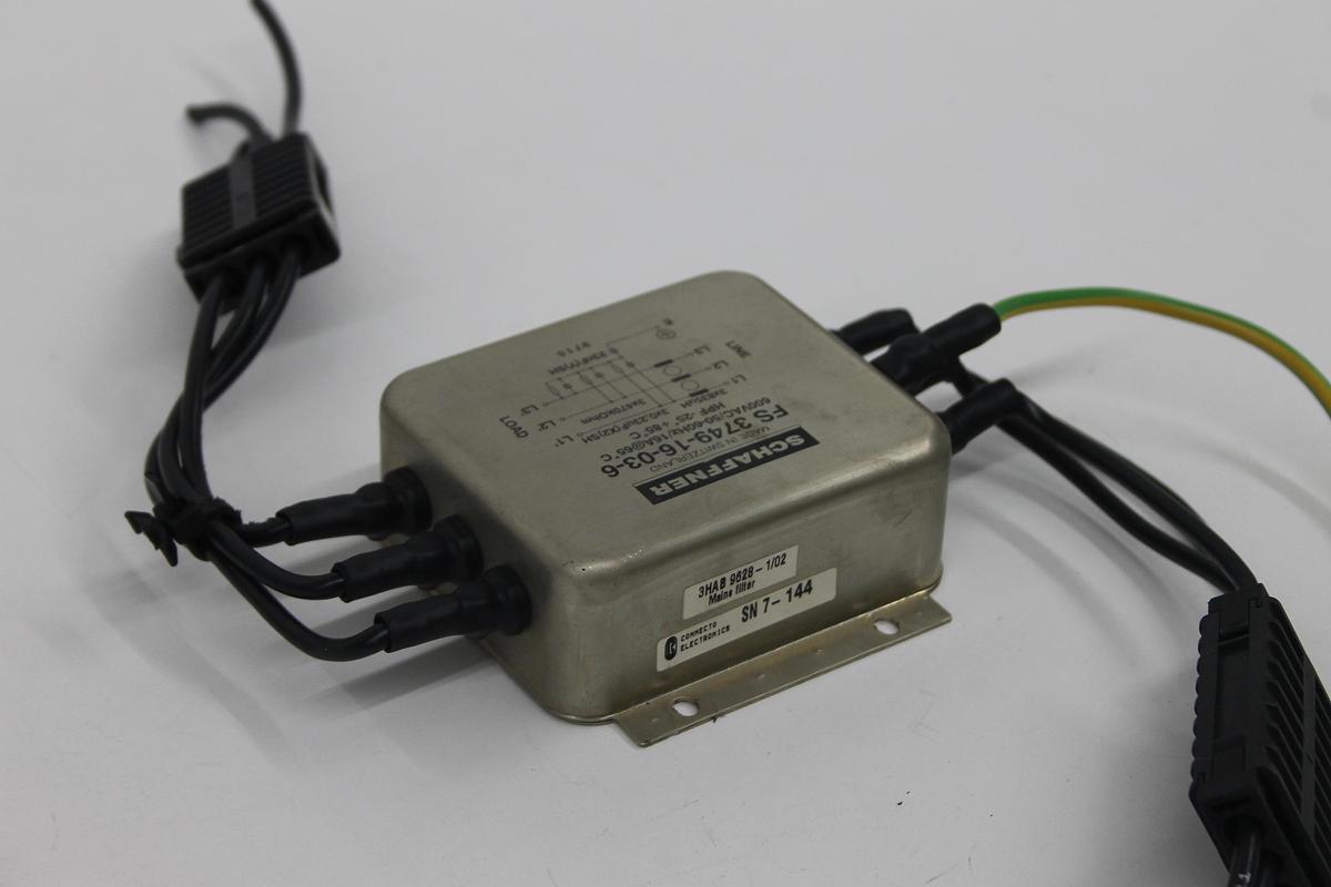 Used Schaffner FS 3749-16-03-6 Line Filter / ABB 3HAB 9628-1/02 Mains Filter 600VAC