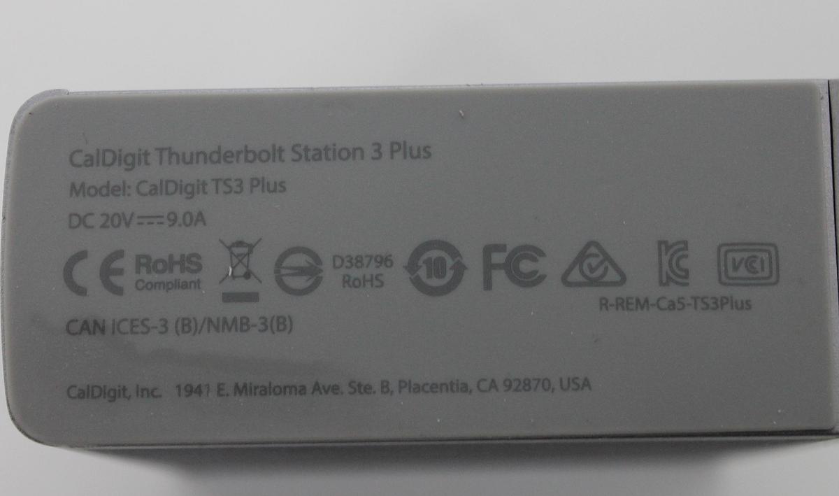 Used CalDigit TS3 Plus Thunderbolt Docking Station NO AC ADAPTER