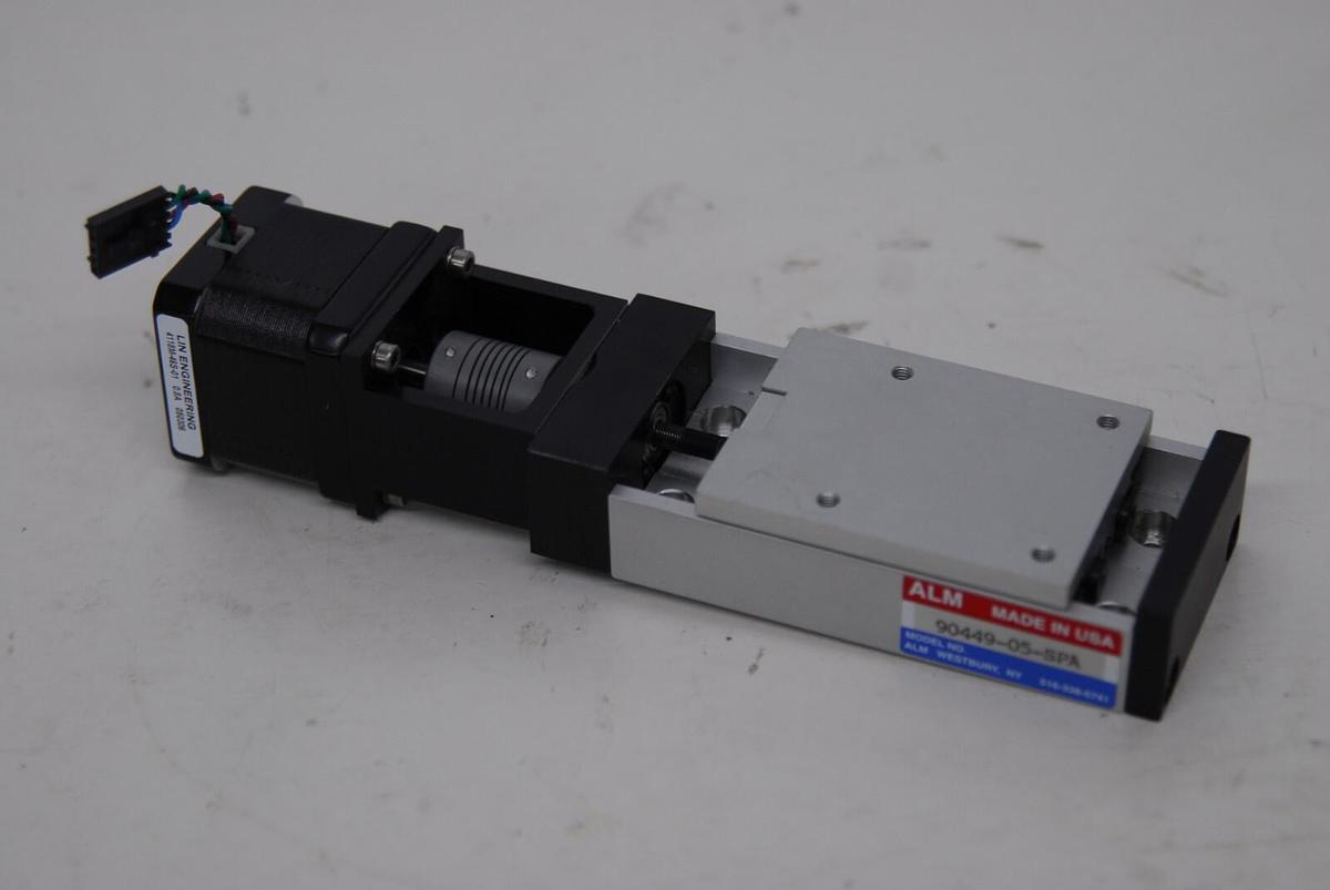 Used ALM Linear Actuator Slide 90449-04-SPA W/ Stepper Motor (Arcturus Veritas 704)