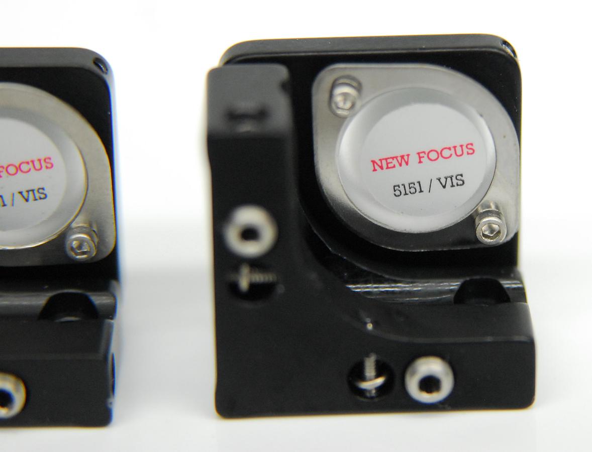 Used New Focus 9762 Kinematic Mirror Mount W/ 5151/VIS Dielectric Mirror - Lot of 2