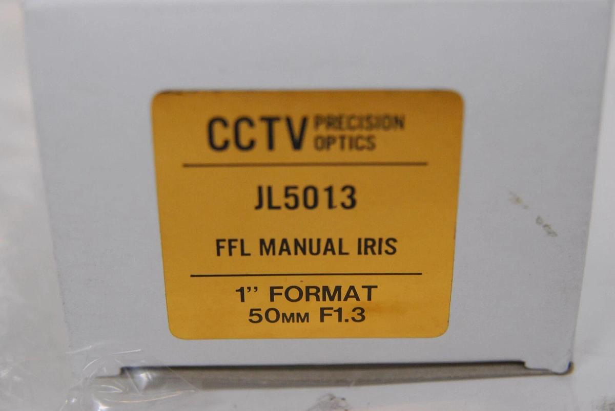 Used Javelin Precision Optics CCTV JL5013 FFL 1" FORMAT 50mm F1.3, Lens, C-Mount