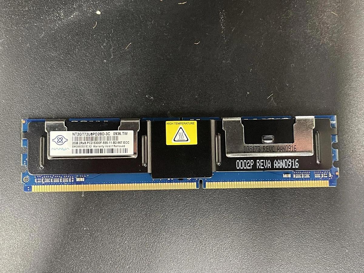 Used Nanya NT2GT72U8PD2BD-3C DDR2 2GB ECC PC2-5300 667Mhz
