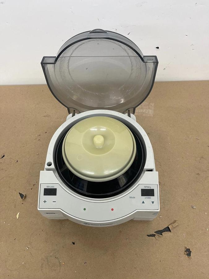 Used Fisher Scientific MicroV Microcentrifuge 7200g W/ Power Adapter, Rotor