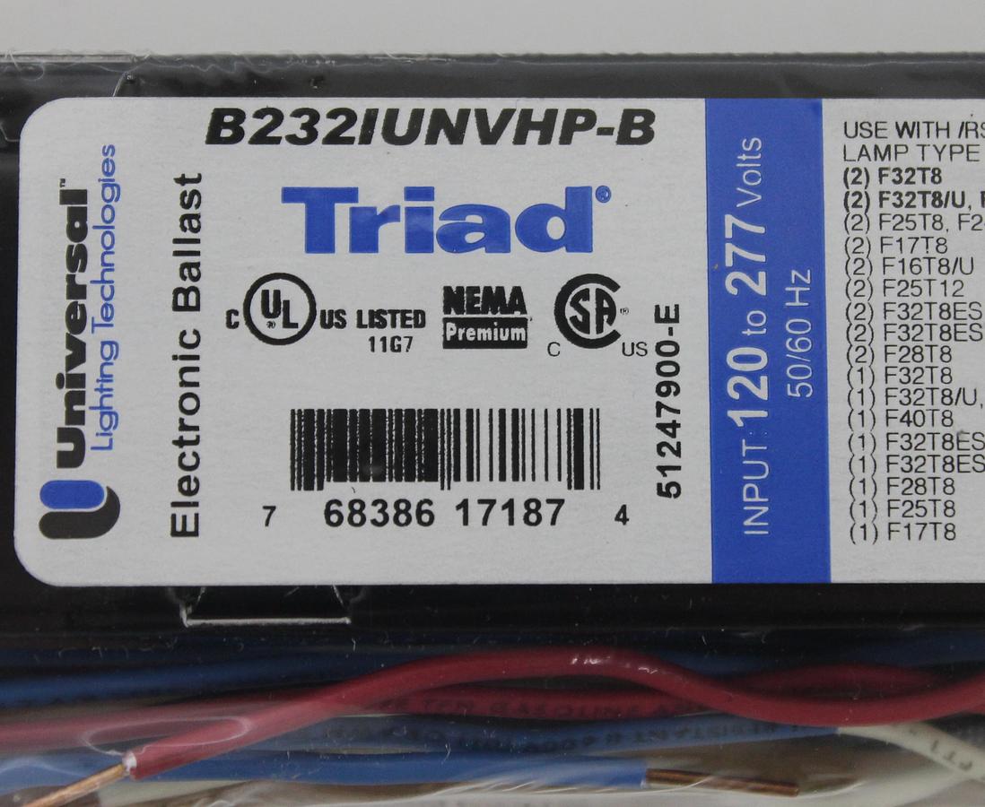 Triad B232IUNVHP-B Electronic Ballast LOT OF 5