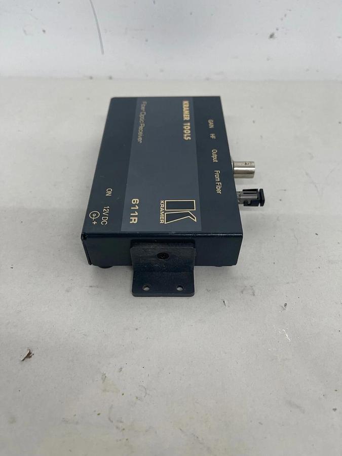 Used Kramer Tools 611R Fiber Optic Receiver W/ Power Adapter - TESTED
