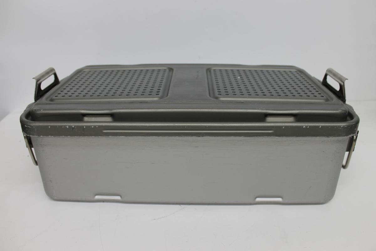 Used V Mueller Genesis Sterilization Box 12"x21"x6" / Filter Holders, Basket