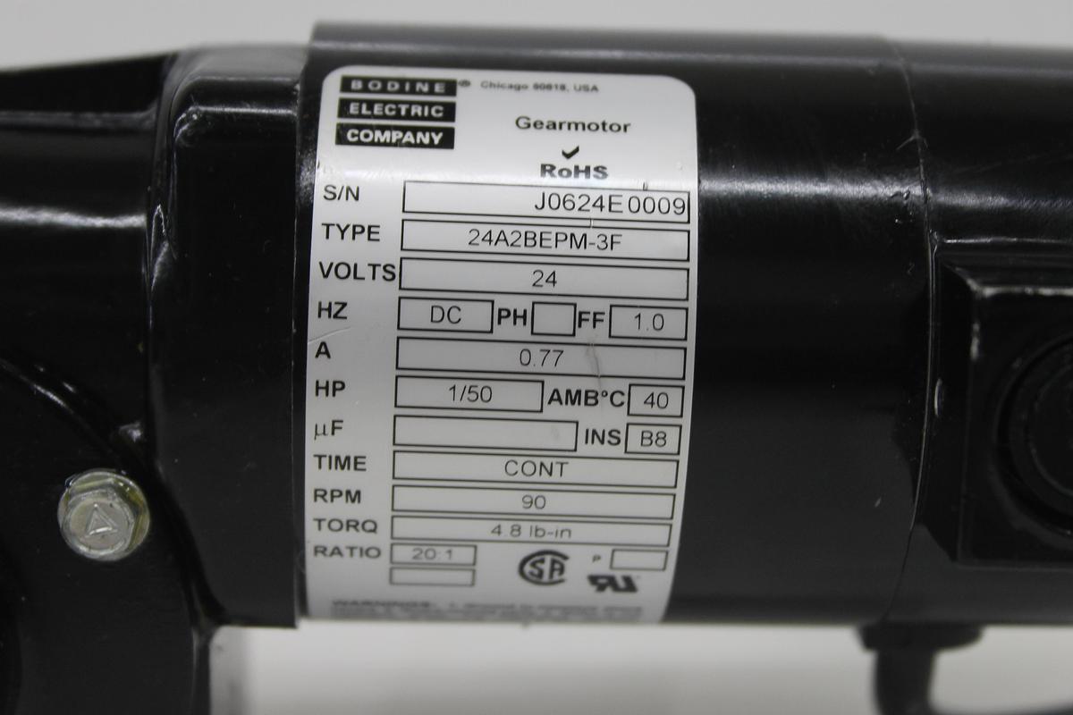 Used Bodine Electric Company 24A2BEPM-3F Gear Motor
