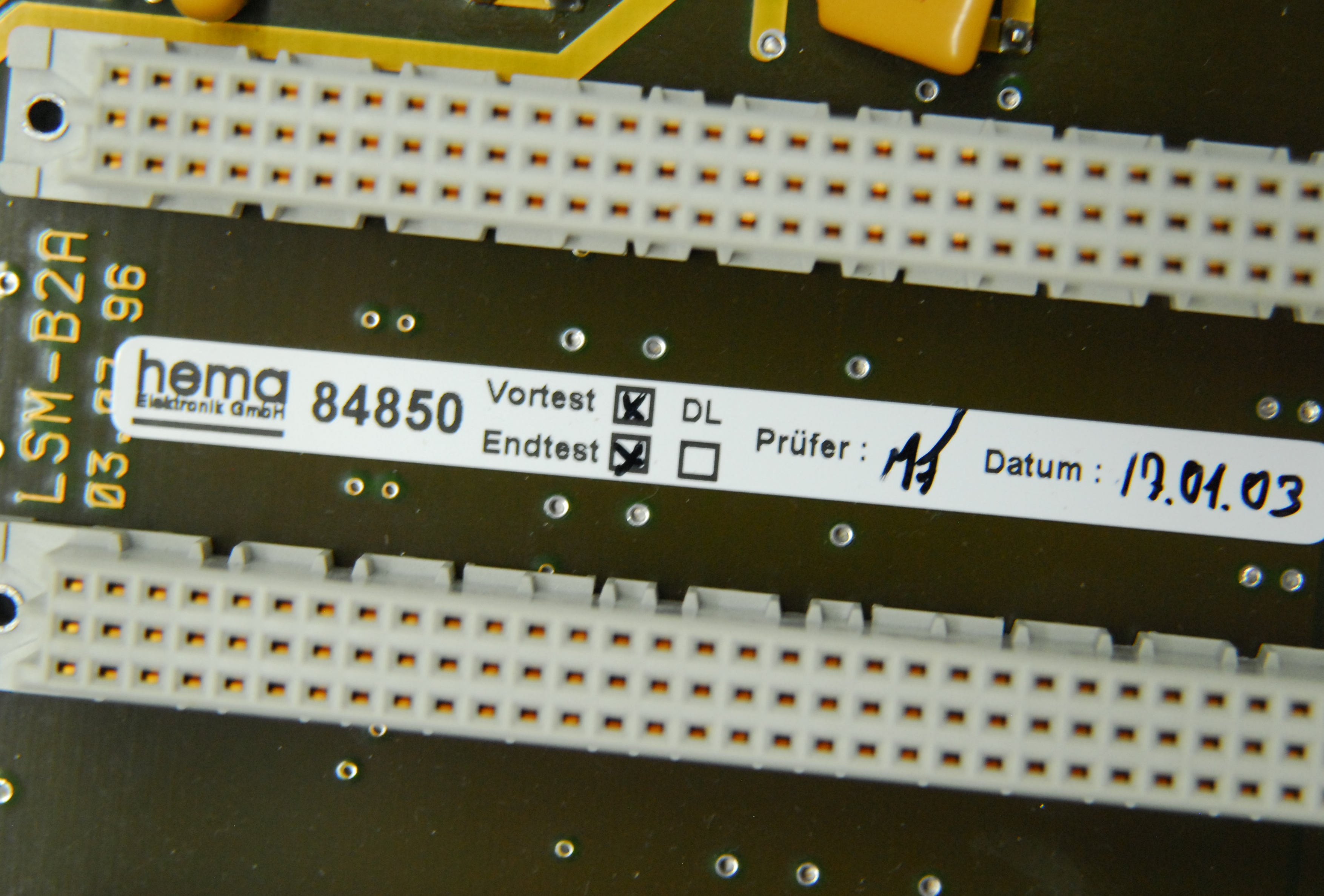 Used Zeiss Hema LSM-B2A Backplane Interface Board - ECU-LMS/META