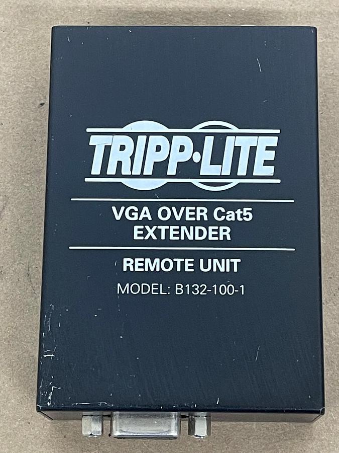 Used Tripp Lite VGA Over Cat5/Cat6 Extender Receiver B132-100-1 37332160126