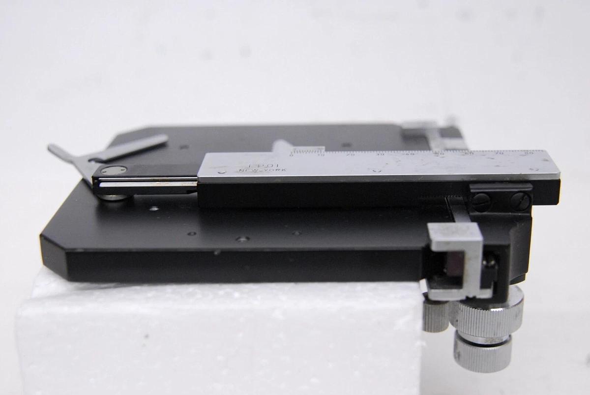 Used Nikon S-KT SKT Microscope Square X-Y Mechanical Stage & Slide Holder