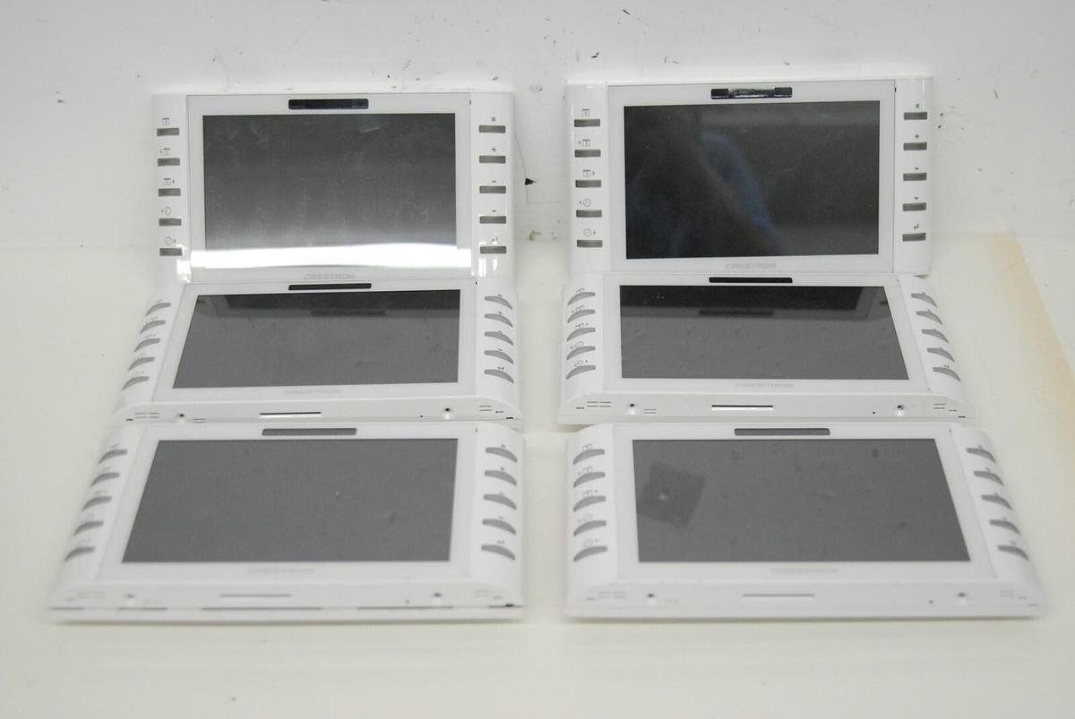 Used Crestron TSW-730-W-S 7” Room Scheduling Touch Screens - Lot of 6
