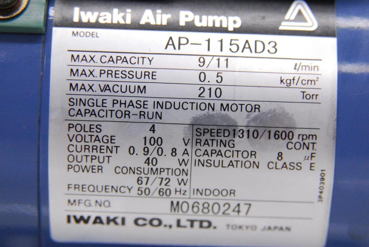 Used Iwaki AP-115AD3 100V Air Pump