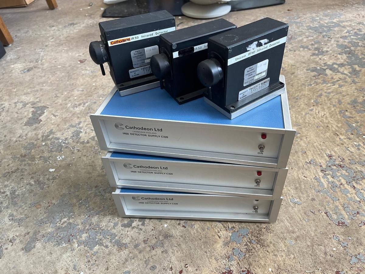 Used Cathodeon IR50 Infrared Detector and 3 IR50 Detector Supply C320 - LOT of 3