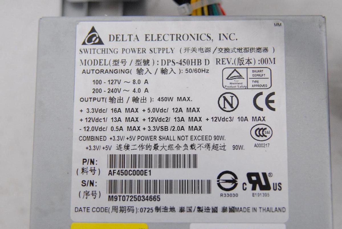 Used Delta SUN DPS-450HB AF450C000E1 300-2003-01 450W Switching Power Supply